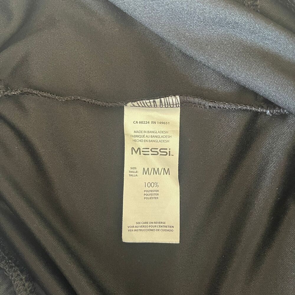 Messi Mens Athletic Fleece Black Active Jersey Pant Sports Shorts Size M - Picture 5 of 9
